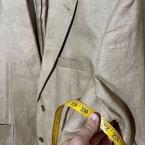 TALLIA Beige Linen Blazer - Picture 3 of 7